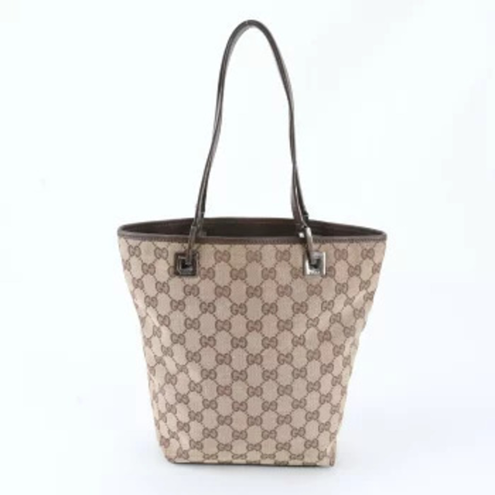 Gucci Joy GG Canvas Leather 2Way Shoulder Tote Bag Brown